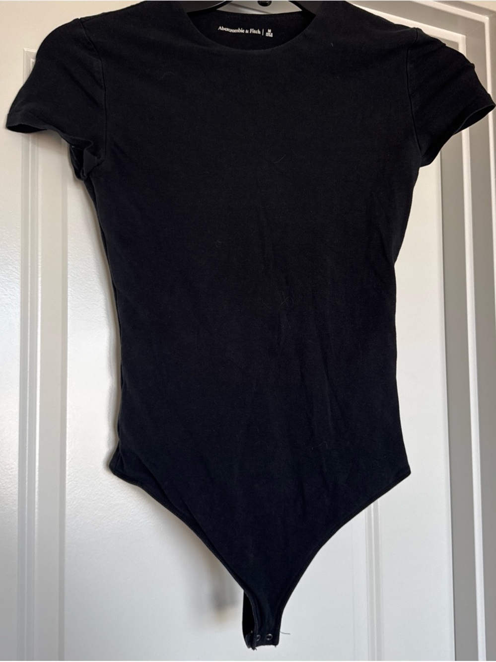 Abercrombie & Fitch Black Short Sleeve Crew Bodysuit